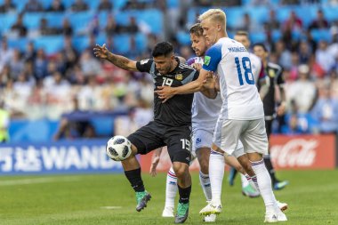 Moskova, Rusya - Haziran, 2018: Spartak stadyumu, FIFA Dünya Kupası oyunu.