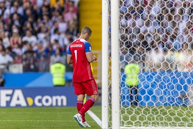 Moskova, Rusya - Haziran, 2018: Spartak stadyumu, FIFA Dünya Kupası oyunu.