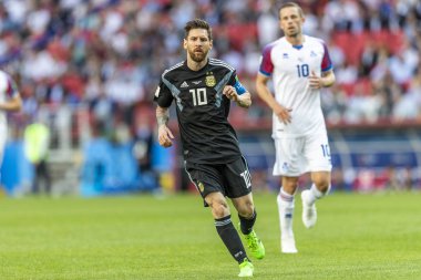 Moskova, Rusya - Haziran, 2018: Spartak stadyumu, FIFA Dünya Kupası oyunu.