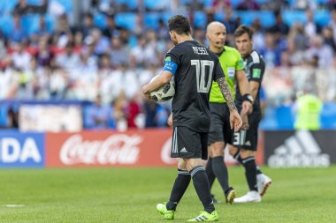 Moskova, Rusya - Haziran, 2018: Spartak stadyumu, FIFA Dünya Kupası oyunu.