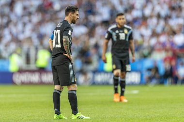 Moskova, Rusya - Haziran, 2018: Spartak stadyumu, FIFA Dünya Kupası oyunu.