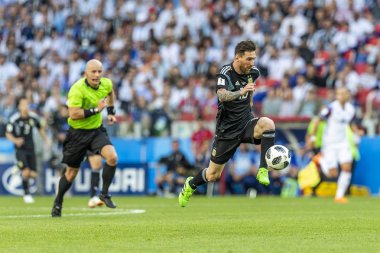 Moskova, Rusya - Haziran, 2018: Spartak stadyumu, FIFA Dünya Kupası oyunu.