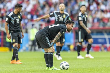 Moskova, Rusya - Haziran, 2018: Spartak stadyumu, FIFA Dünya Kupası oyunu.