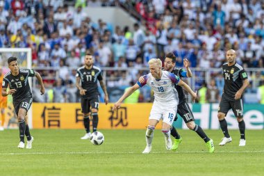 Moskova, Rusya - Haziran, 2018: Spartak stadyumu, FIFA Dünya Kupası oyunu.