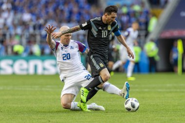 Moskova, Rusya - Haziran, 2018: Spartak stadyumu, FIFA Dünya Kupası oyunu.