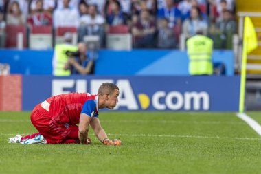 Moskova, Rusya - Haziran, 2018: Spartak stadyumu, FIFA Dünya Kupası oyunu.