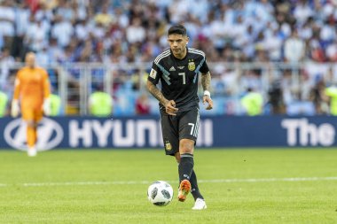 Moskova, Rusya - Haziran, 2018: Spartak stadyumu, FIFA Dünya Kupası oyunu.