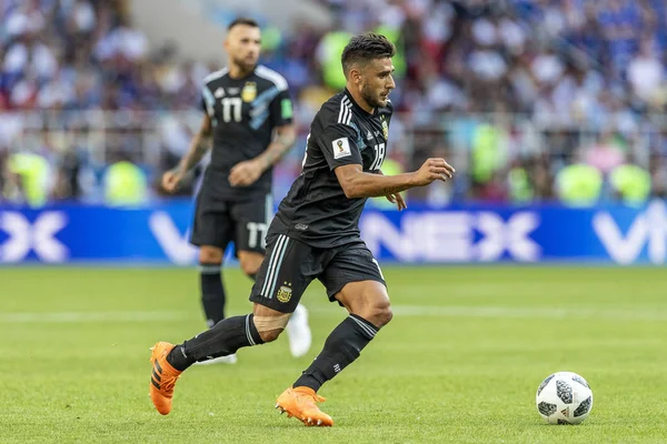 Moskova, Rusya - Haziran, 2018: Spartak stadyumu, FIFA Dünya Kupası oyunu.