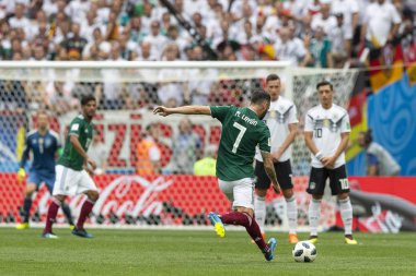 Moskova, Rusya - Haziran, 2018: Spartak stadyumu, FIFA Dünya Kupası oyunu.