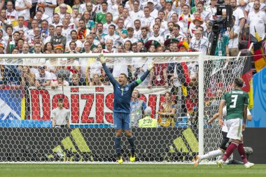 Moskova, Rusya - Haziran, 2018: Spartak stadyumu, FIFA Dünya Kupası oyunu.