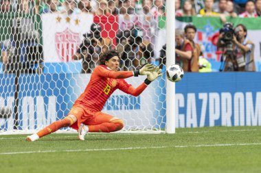 Moskova, Rusya - Haziran, 2018: Spartak stadyumu, FIFA Dünya Kupası oyunu.