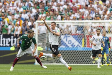 Moskova, Rusya - Haziran, 2018: Spartak stadyumu, FIFA Dünya Kupası oyunu.