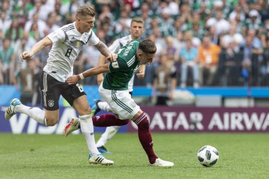 Moskova, Rusya - Haziran, 2018: Spartak stadyumu, FIFA Dünya Kupası oyunu.