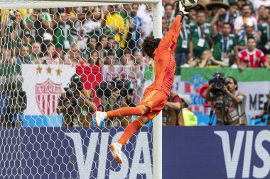 Moskova, Rusya - Haziran, 2018: Spartak stadyumu, FIFA Dünya Kupası oyunu.