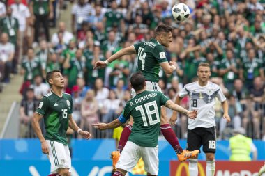 Moskova, Rusya - Haziran, 2018: Spartak stadyumu, FIFA Dünya Kupası oyunu.