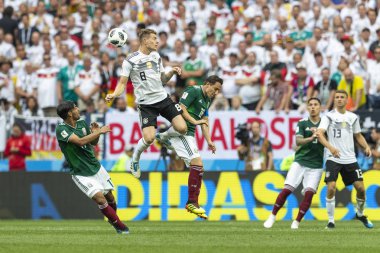 Moskova, Rusya - Haziran, 2018: Spartak stadyumu, FIFA Dünya Kupası oyunu.