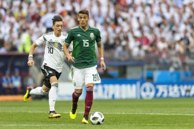 Moskova, Rusya - Haziran, 2018: Spartak stadyumu, FIFA Dünya Kupası oyunu.