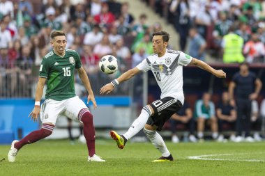 Moskova, Rusya - Haziran, 2018: Spartak stadyumu, FIFA Dünya Kupası oyunu.