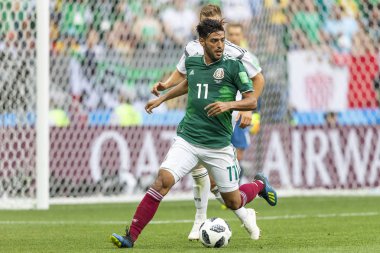 Moskova, Rusya - Haziran, 2018: Spartak stadyumu, FIFA Dünya Kupası oyunu.