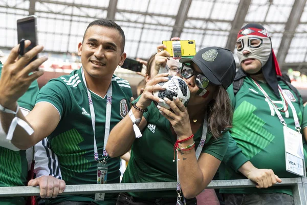 Russia June 2018 Football Fans Supporting Teams Match — Stock Photo, Image