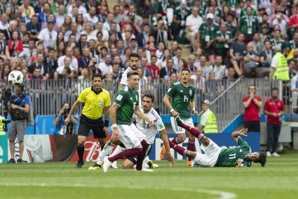 Moskova, Rusya - Haziran, 2018: Spartak stadyumu, FIFA Dünya Kupası oyunu.
