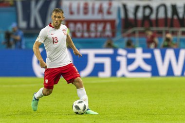 Moskova, Rusya - Haziran, 2018: Spartak stadyumu, FIFA Dünya Kupası oyunu.