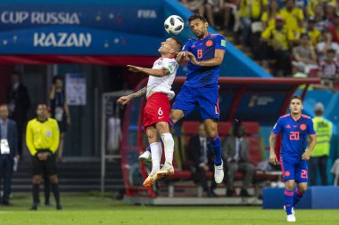 Moskova, Rusya - Haziran, 2018: Spartak stadyumu, FIFA Dünya Kupası oyunu.