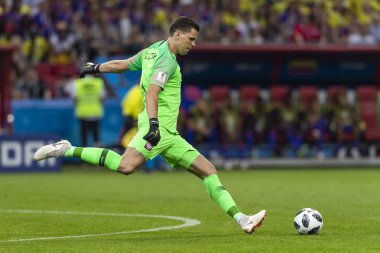 Moskova, Rusya - Haziran, 2018: Spartak stadyumu, FIFA Dünya Kupası oyunu.