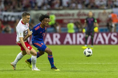 Moskova, Rusya - Haziran, 2018: Spartak stadyumu, FIFA Dünya Kupası oyunu.