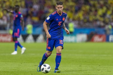 Moskova, Rusya - Haziran, 2018: Spartak stadyumu, FIFA Dünya Kupası oyunu.