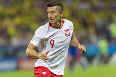 Moskova, Rusya - Haziran, 2018: Spartak stadyumu, FIFA Dünya Kupası oyunu.