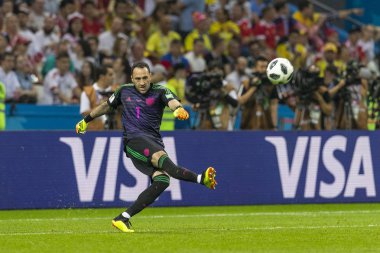 Moskova, Rusya - Haziran, 2018: Spartak stadyumu, FIFA Dünya Kupası oyunu.