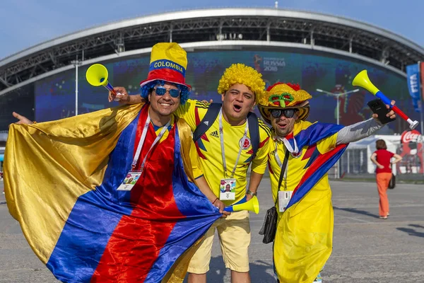 Rusya - Haziran, 2018: takım maç sırasında destekleyen futbol taraftarları