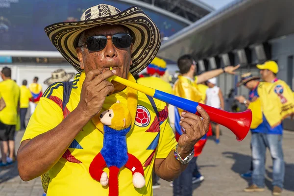 Rusya - Haziran, 2018: takım maç sırasında destekleyen futbol taraftarları