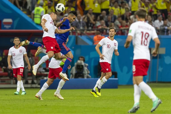 Moskova, Rusya - Haziran, 2018: Spartak stadyumu, FIFA Dünya Kupası oyunu.