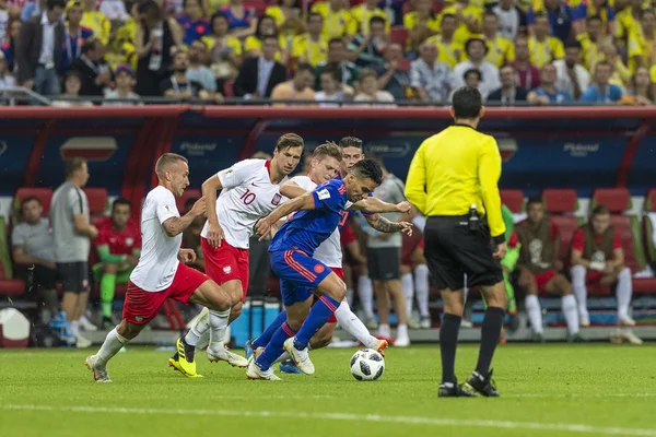 Moskova, Rusya - Haziran, 2018: Spartak stadyumu, FIFA Dünya Kupası oyunu.