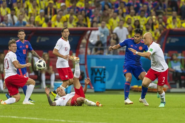 Moskova, Rusya - Haziran, 2018: Spartak stadyumu, FIFA Dünya Kupası oyunu.