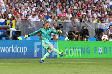 Moskova, Rusya - Haziran, 2018: Spartak stadyumu, FIFA Dünya Kupası oyunu.