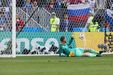 Moskova, Rusya - Haziran, 2018: Spartak stadyumu, FIFA Dünya Kupası oyunu.