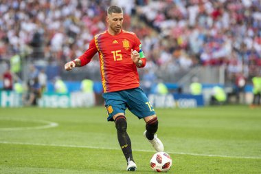 Moskova, Rusya - Haziran, 2018: Spartak stadyumu, FIFA Dünya Kupası oyunu.