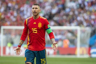 Moskova, Rusya - Haziran, 2018: Spartak stadyumu, FIFA Dünya Kupası oyunu.