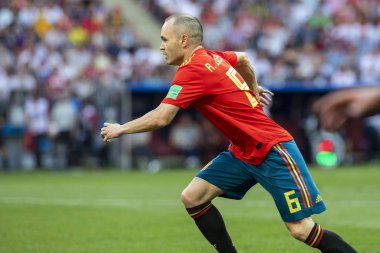 Moskova, Rusya - Haziran, 2018: Spartak stadyumu, FIFA Dünya Kupası oyunu.