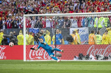 Moskova, Rusya - Haziran, 2018: Spartak stadyumu, FIFA Dünya Kupası oyunu.
