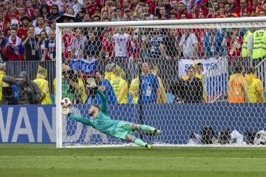 Moskova, Rusya - Haziran, 2018: Spartak stadyumu, FIFA Dünya Kupası oyunu.