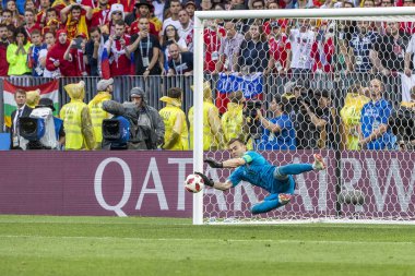 Moskova, Rusya - Haziran, 2018: Spartak stadyumu, FIFA Dünya Kupası oyunu.