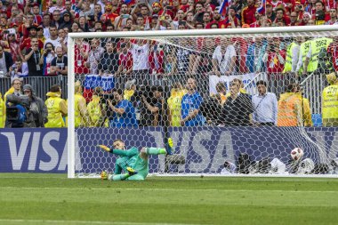 Moskova, Rusya - Haziran, 2018: Spartak stadyumu, FIFA Dünya Kupası oyunu.