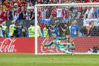 Moskova, Rusya - Haziran, 2018: Spartak stadyumu, FIFA Dünya Kupası oyunu.