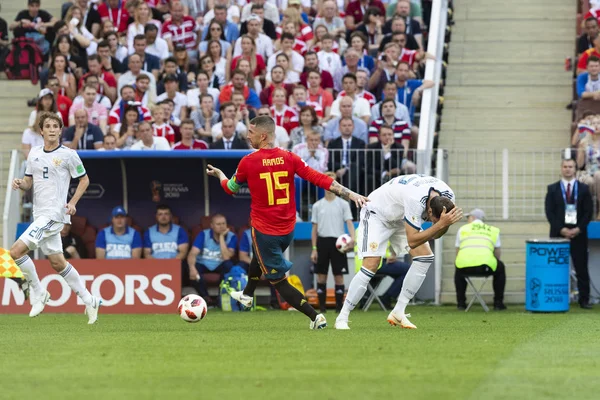 モスクワ ロシア連邦 2018 Fifa ワールド カップの試合は 試合中に撮影 時間の日の撮影 — ストック写真