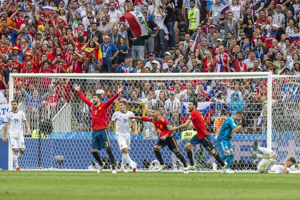 モスクワ ロシア連邦 2018 Fifa ワールド カップの試合は 試合中に撮影 時間の日の撮影 — ストック写真