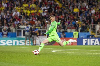 Moskova, Rusya - Temmuz, 2018: Spartak stadyumu, FIFA Dünya Kupası oyunu.